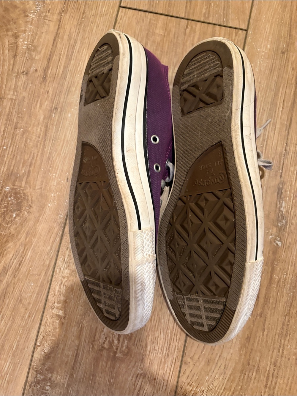 Converse Low Top Sneakers in Deep Purple with White Accents - Picture 4 of 5